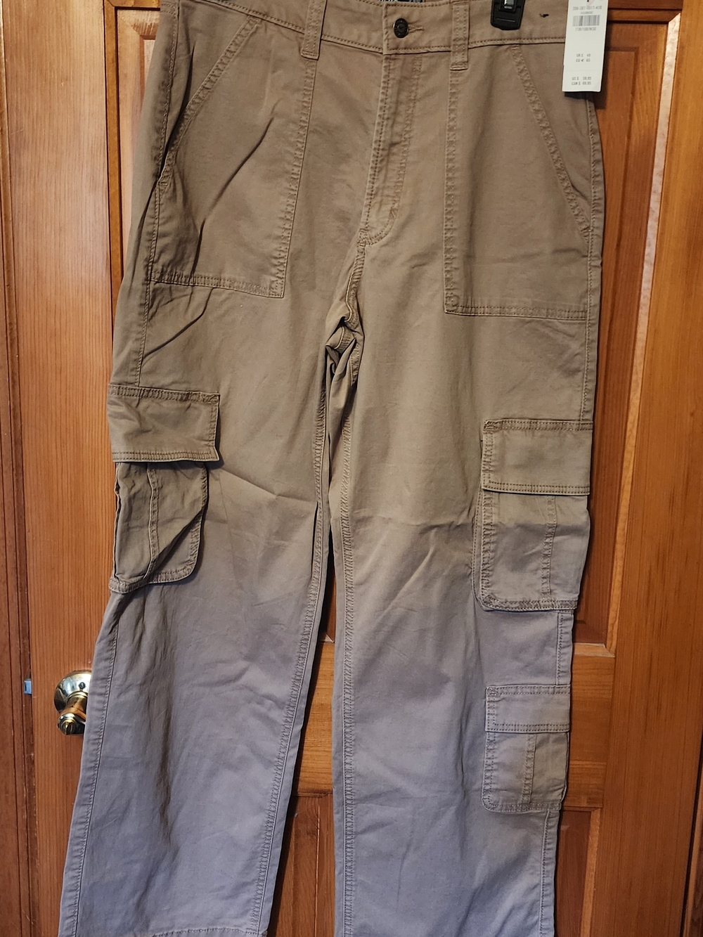 Hollister Khaki Cargo Pants with Multiple Pockets